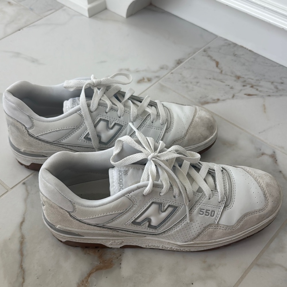New Balance White and Gray Athletic Shoes